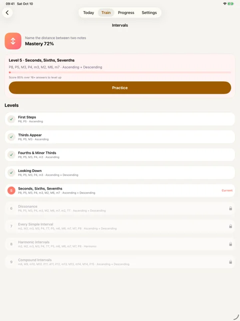 A clear next step · iPad: A progressive curriculum with levels you earn.