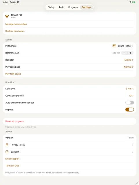 Help is close at hand · iPad: Practice preferences, privacy, support, and terms.
