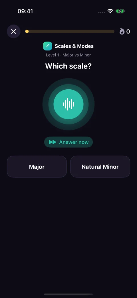 Scales & modes · Dark mode: Hear a scale and identify its character.