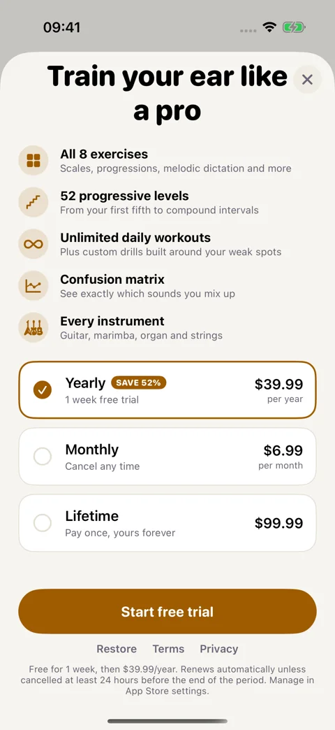 Meet Tritave Pro: Yearly, monthly, and lifetime plans in the app.