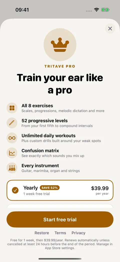 The Pro upgrade: See the exercises, levels, and tools included in Pro.